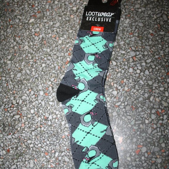 Invader Zim Lootwear Exclusive Crew Socks - Picture 2 of 4